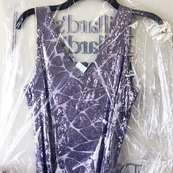 NWT Metallic Lilac Gianni Bini Cocktail Dress - Picture 6 of 8